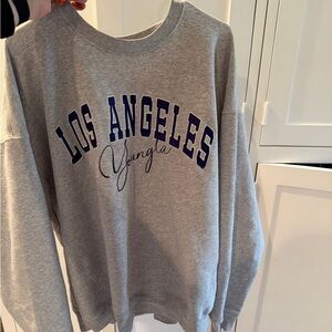 Young LA Gray Los Angeles Graphic Sweater